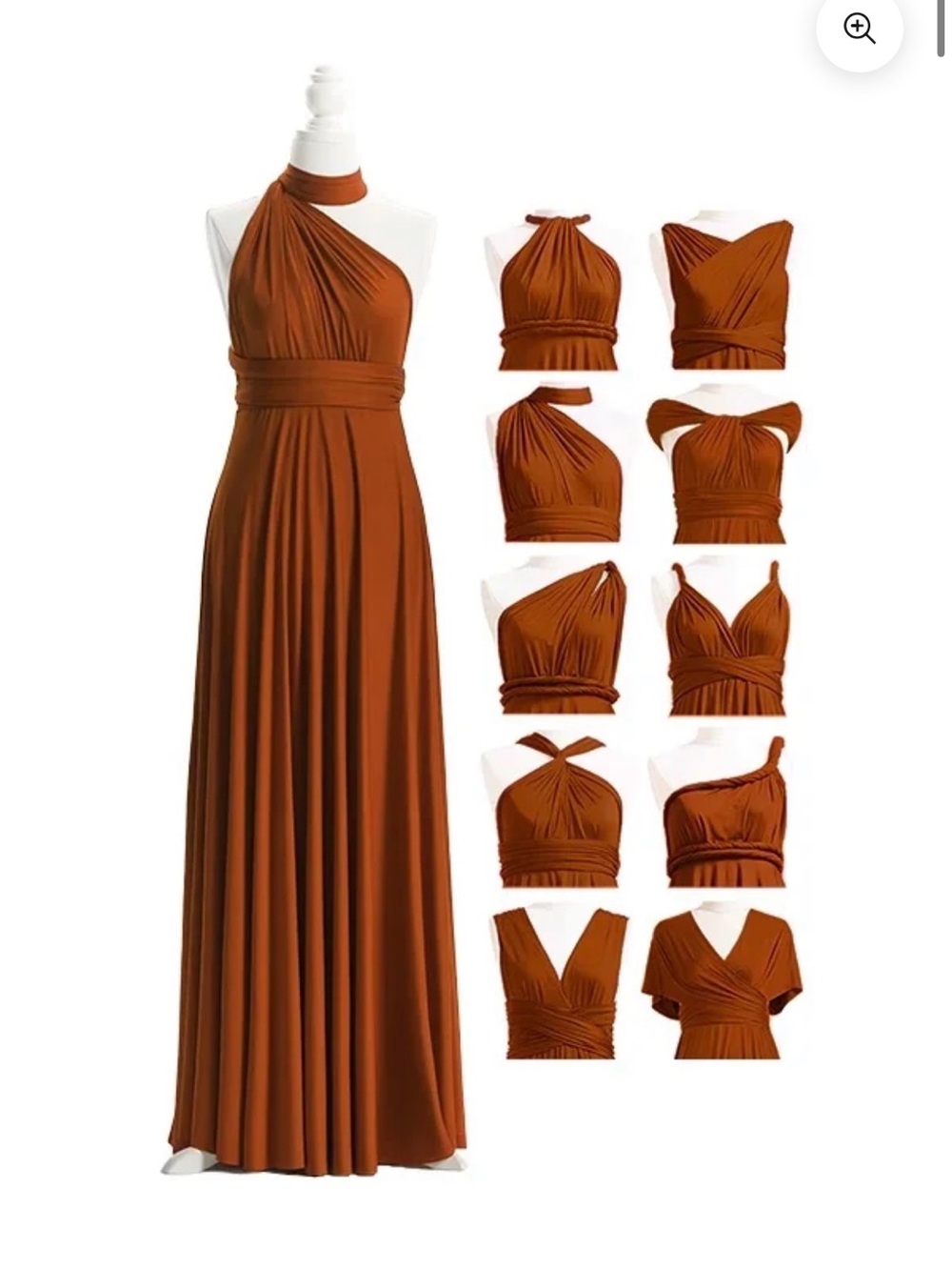 Burnt Orange Multiway Infinity Dress Bridesmaid